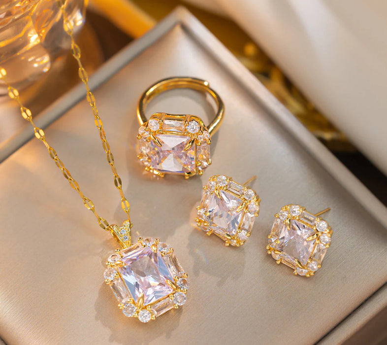 Amal Necklace, Earrings & Ring Set – Icons Collection